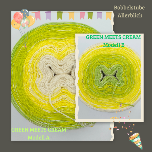 GREEN MEETS CREAM 4 Farben
